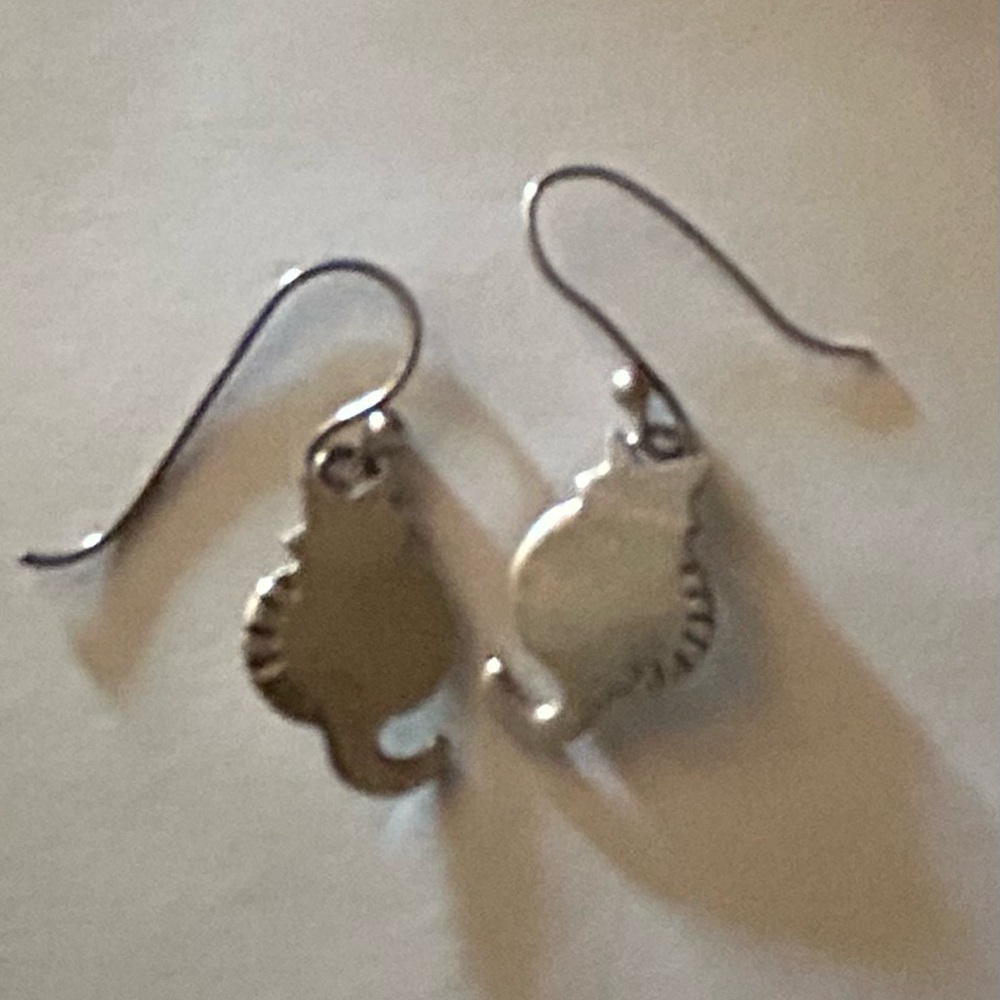 Silver Cat Earrings